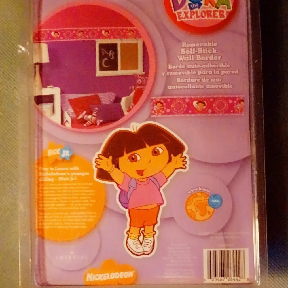 DORA THE EXPLORER AND BOOTS WALLPAPER BORDER FOR LITTLE GIRLS ROOM